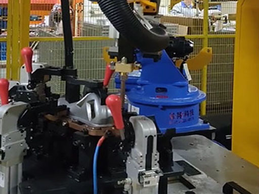 汽車消音器隔熱板點(diǎn)焊工作站